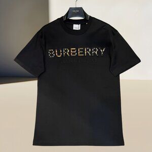 Burberry Black Check Logo T-Shirt